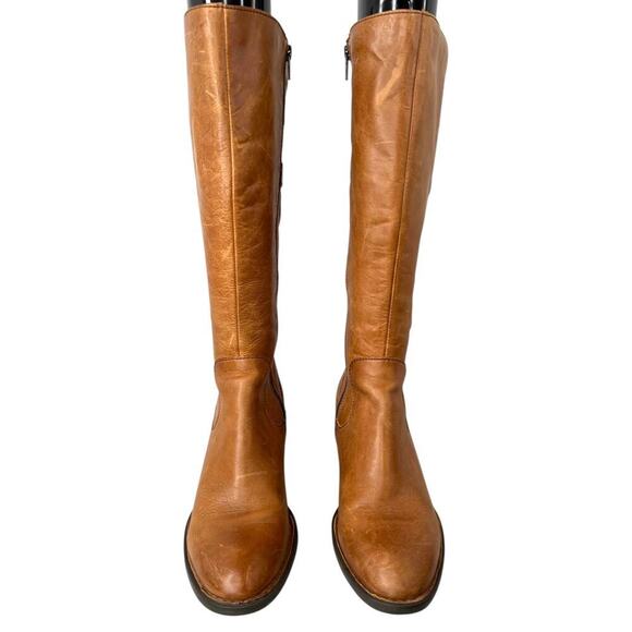 BORN the Bley Tall Riding Boots in Tan Brown Leather Women's Size 8M - Picture 2 of 16